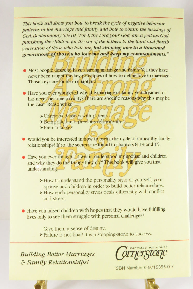 Building a Strong Marriage & Family W. Blair Slaughter, Jr. Cornerstone