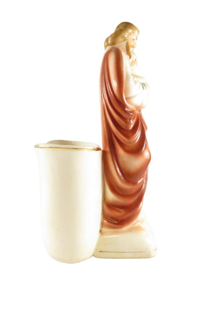 Vintage Ceramic Joseph & Baby Jesus Soap, Toothbrush Holder Fine Quality A Japan