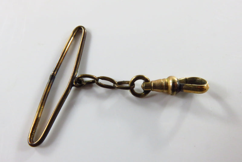 Pocket Watch Chain Ribbon Replacement Bow Clip & Bar 1 1/4" Drop