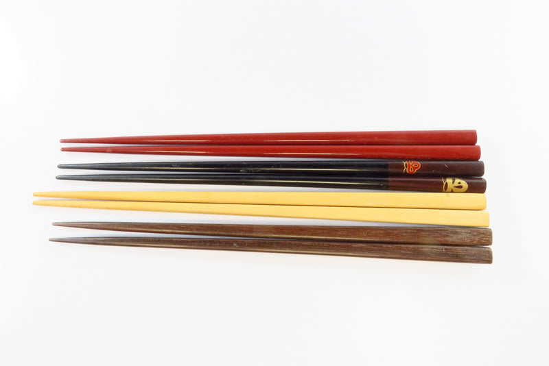 Bamboo Chopsticks Lot of 4 Sets Pre-owned Various Styles