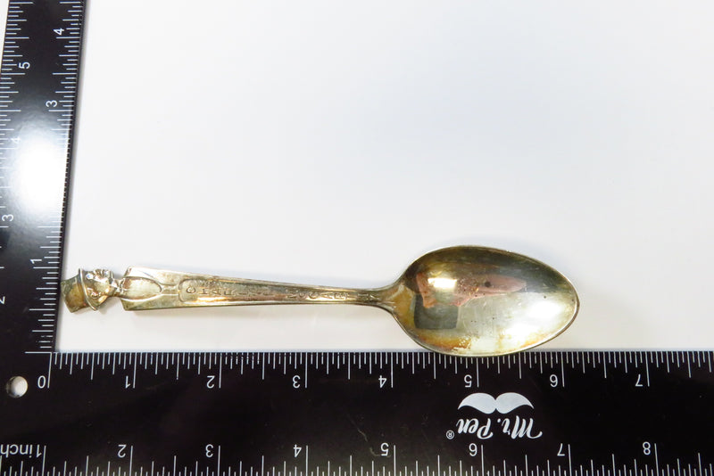 Charlie McCarthy Vintage Collectible Spoon Duchess Silver Plate 6". With measurement.