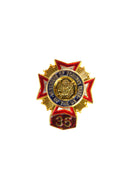 VFW (Veterans of Foreign Wars) Life Member Lapel Pin 35 Years Unsigned — front view