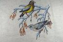 Medium Completed Bird Themed Needlepoint Canvas 14" x 14" product image for Just Stuff I Sell, clear front view, neutral background, original listing photo, optimized descriptive alt text, centered composition variant 4