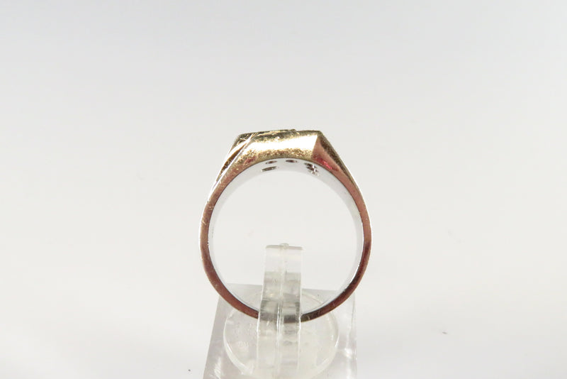 Vintage Men's VS2 Diamond Cluster Ring 14K White Gold Size 9 and 11.3 Grams