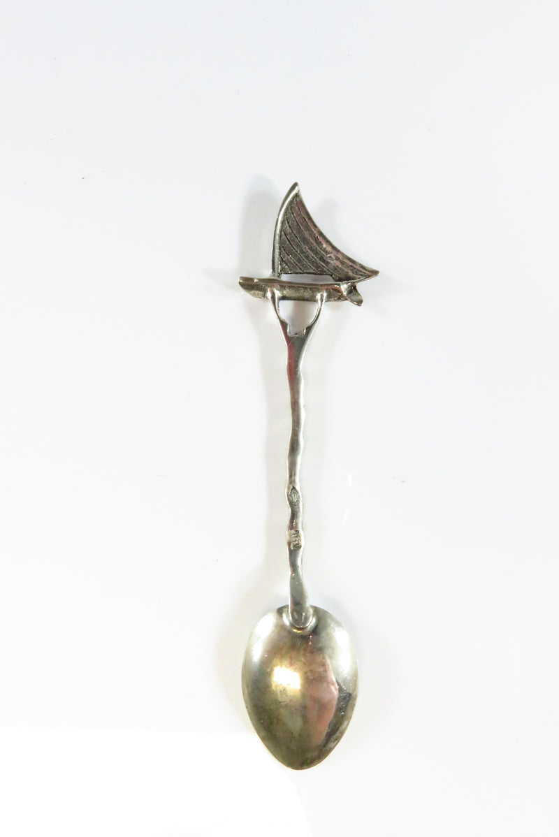 Sailboat Design 833 Silver Brazilian Demitasse Coffee Baby Diminutive Spoon