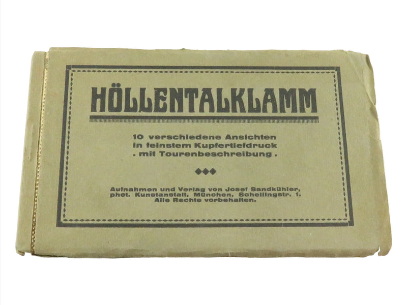 Rare Antique Detachable Photo Postcard Book Hollentalklamm Images of German Tour