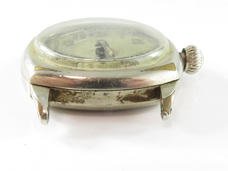 Art Deco Elgin Wristwatch 14K White Gold Filled Wadsworth Case 1927 15 Jewel