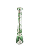 Antique Alvin Sterling Silver Overlay Green Glass Bud Vase G3259 — Sterling Silver, Silver — front view