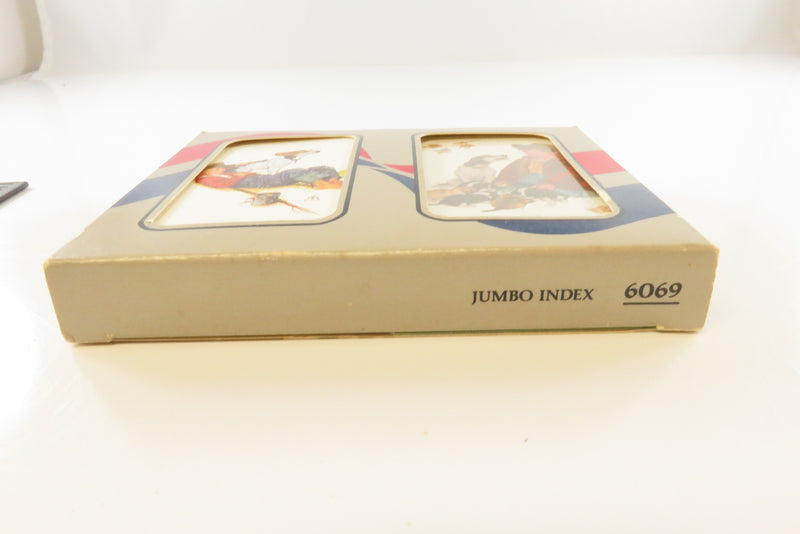 Vintage Set of Two Deck Norman Rockwell Playing Cards Dog Boy Design