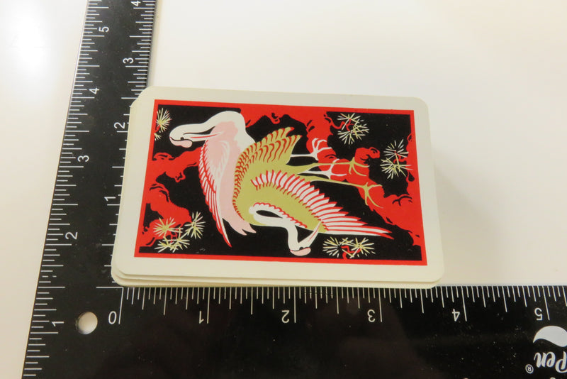 Vintage c1947 Set of Two Flamingo Décor Playing Card Sets by Kem Plastic in Case