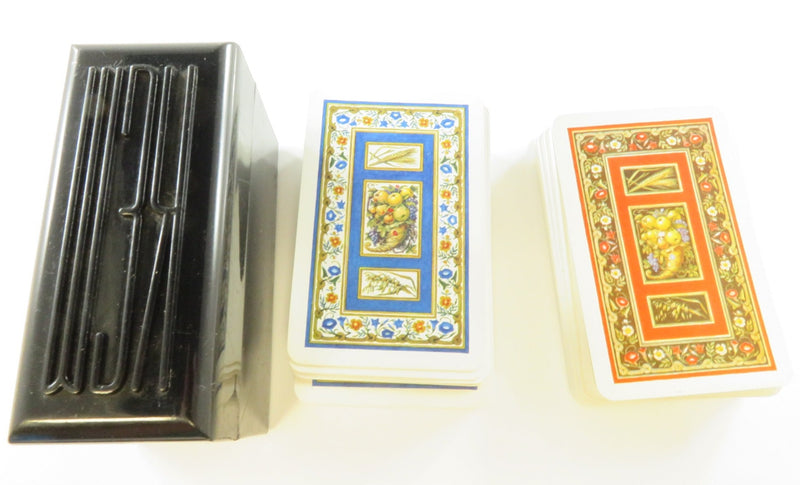 Vintage c1947 Set of Two Playing Card Sets by Kem Plastic in Case