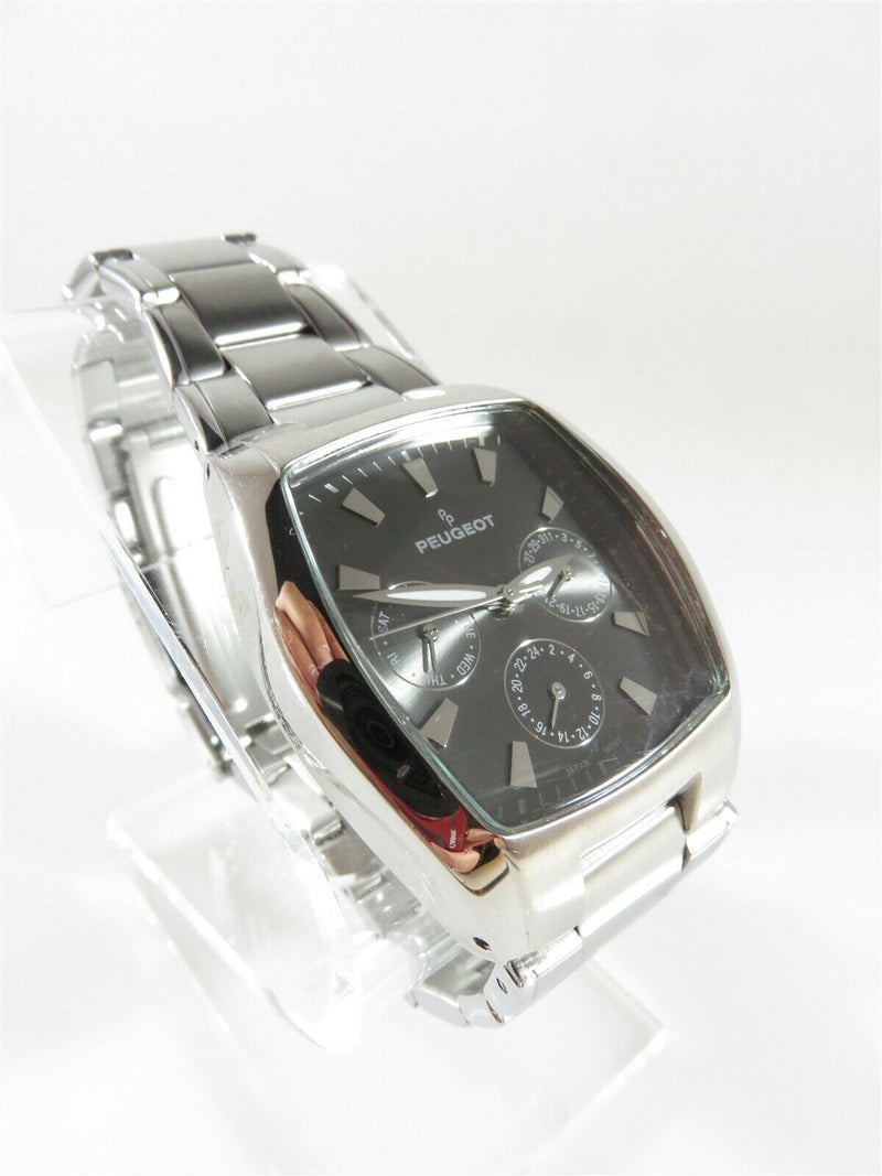 Peugeot 1009 3 ATM Water Resistant Brushed Polished Gray Reflective Dial Quartz - Just Stuff I Sell