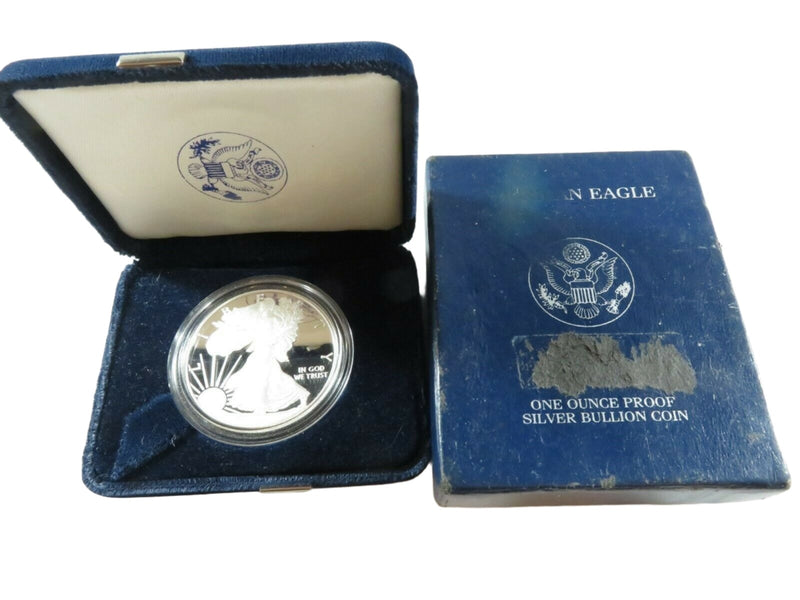 2008 W American Eagle One Ounce Silver Proof Coin with Case & Box - Just Stuff I Sell