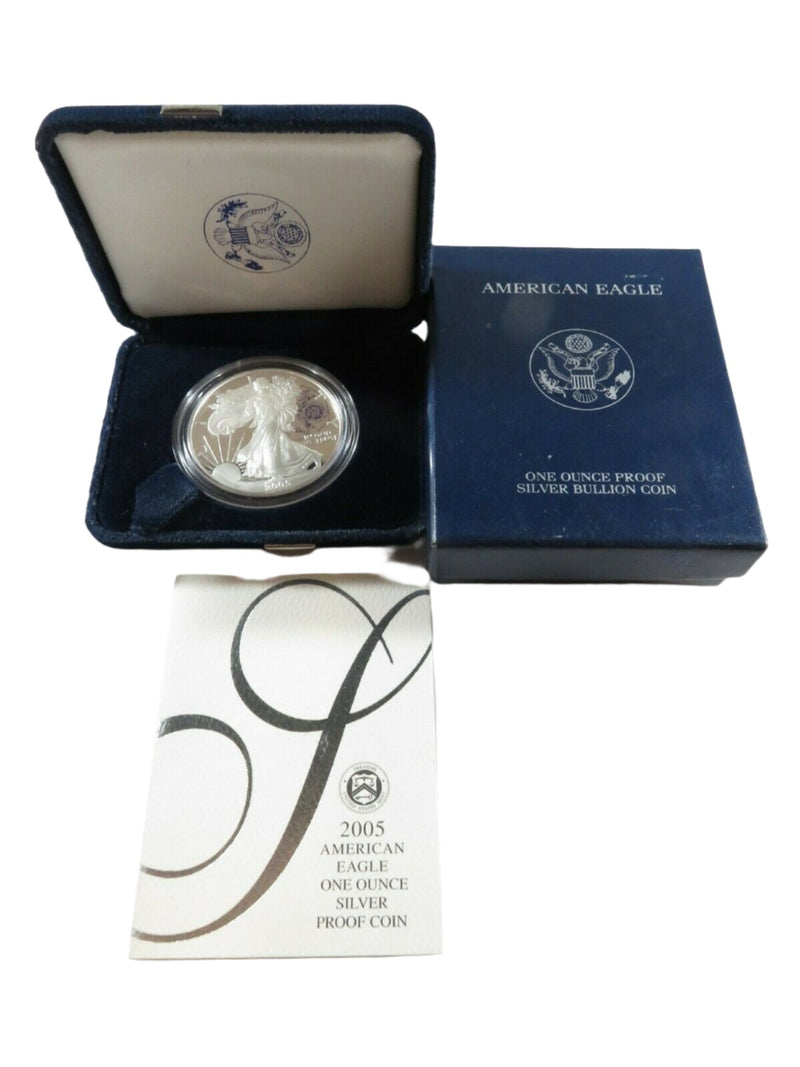 2005 W America Eagle One Ounce Silver Proof Coin with Case & Box - Just Stuff I Sell