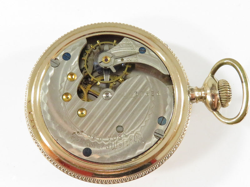 New York Standard Watch Co Grade 61 Model 9 Open Faced Pocket Watch For Repair
