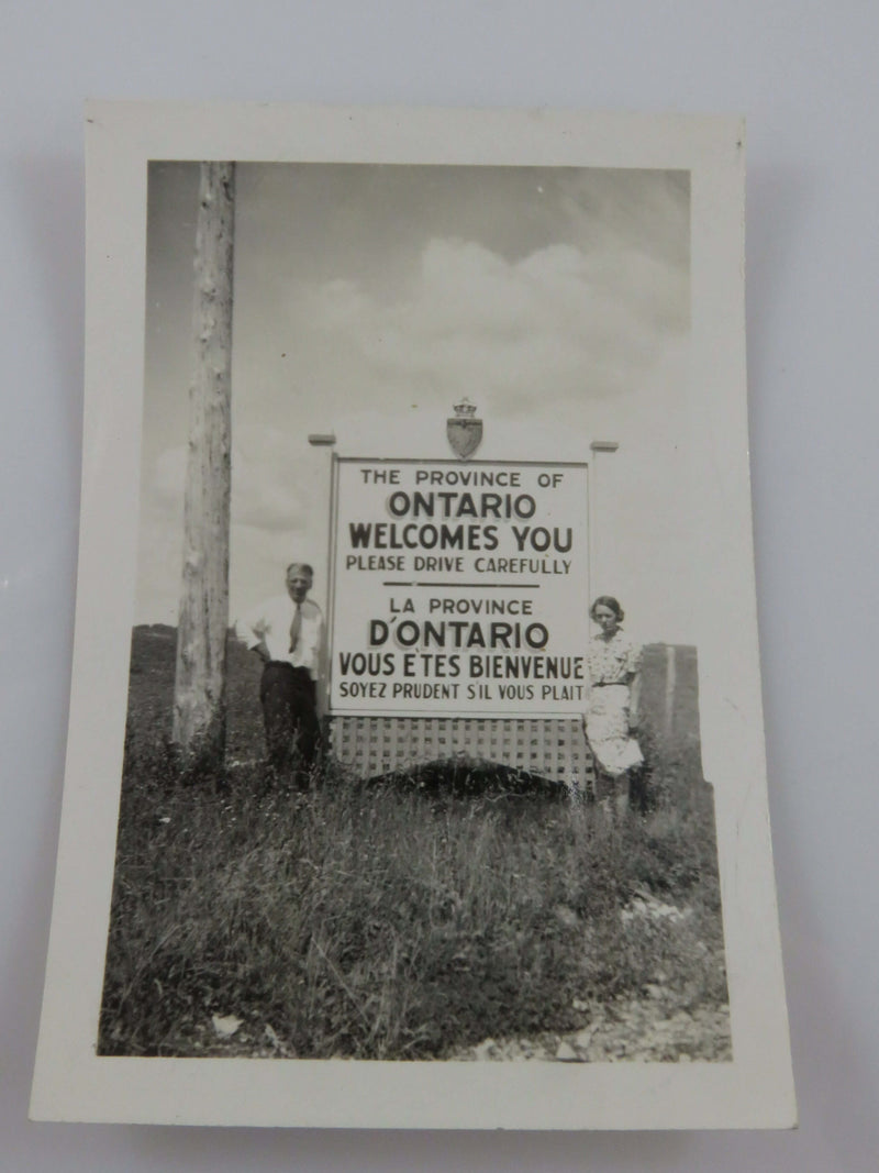 1939 The Province of Ontario Welcomes You Vintage Black & White Photograph 3 1/2