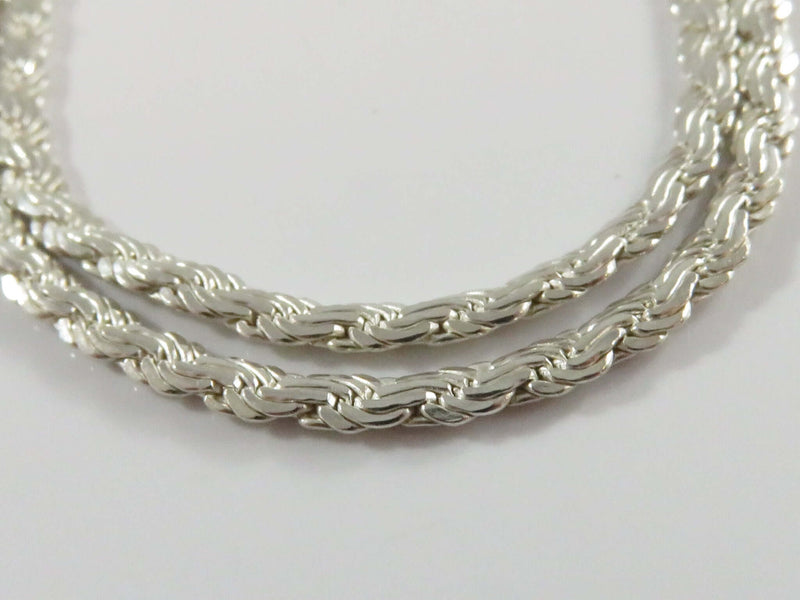 30" Sterling Silver Fancy Link Necklace For Repair 1.24mm x 2.85mm x 30"