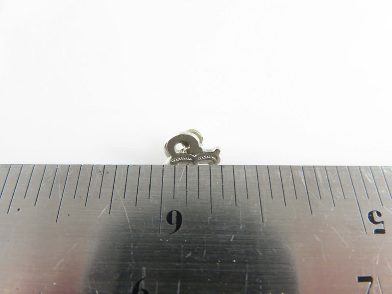 Letter P Ring Insert for Signet Monogram Rings Hardstone Ring Letter P 7.89mm with measurement.