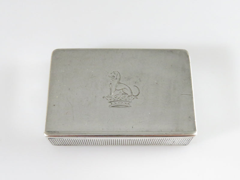 Unusual 1891 Sterling Silver Griffin Matchbox Safe William Thomas Wright & Frede