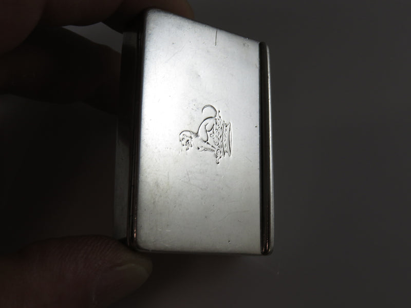 Unusual 1891 Sterling Silver Griffin Matchbox Safe William Thomas Wright & Frede
