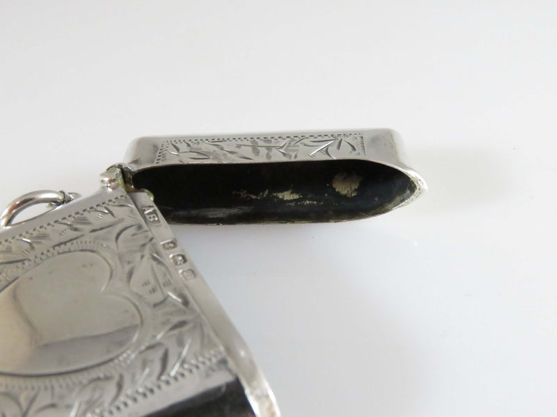 Lovely Circa 1911 Match Safe Vesta Pocket Watch Fob Sterling UK Arthur Barnett &