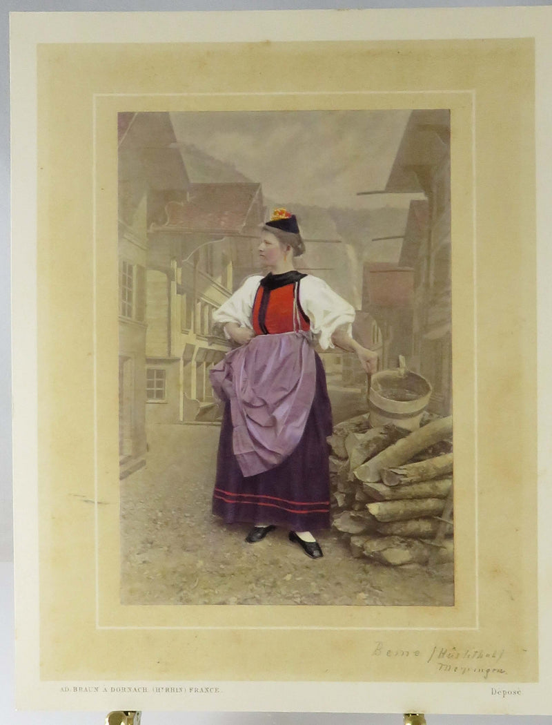 c1869 Canton de Berne, Haslíthal, Switzerland Tinted Photograph Adolphe Braun Co