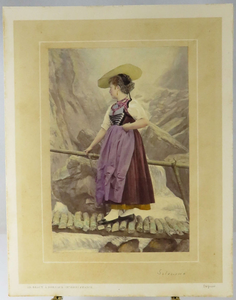 c1869 Canton de Soleure, Switzerland Tinted Photograph Adolphe Braun Costumes De