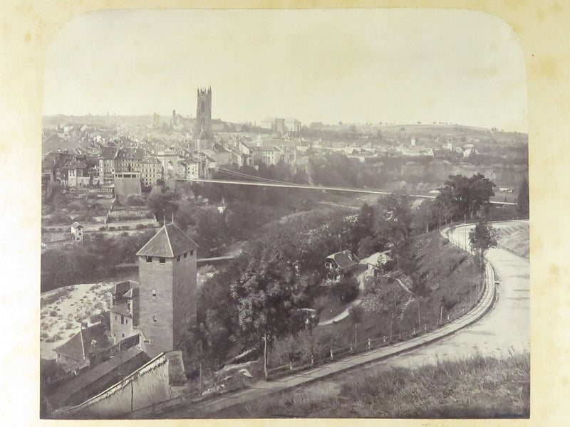 City Scape General View of the Canton de Fribourg Switzerland c1869 Photograph A