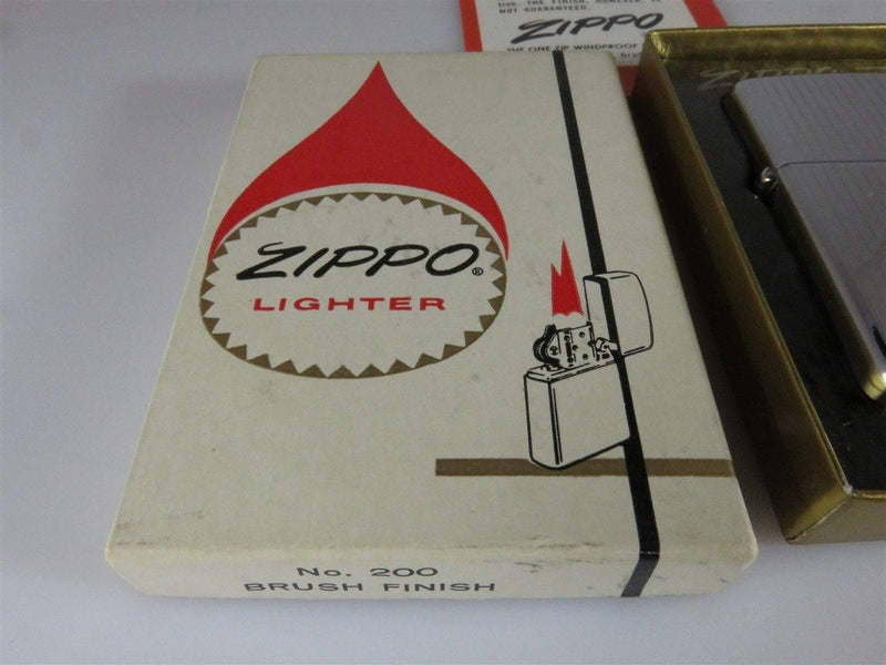 1962 Zippo Lighter Unfired Employee Gift Vertical Line High Polish Chrome - Just Stuff I Sell