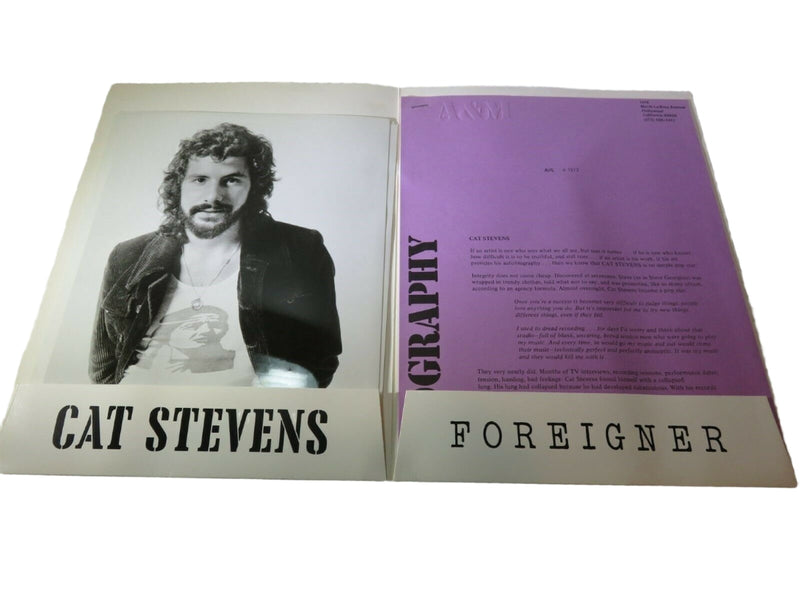 Original Cat Stevens A&M Records 1973 Press Kit Foreigner Rare Press Kit