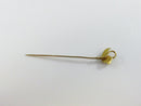 Full view of Art Nouveau floral gold tone stick pin