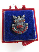 United States Government 20 Years Service sterling silver pin in red hinged display case