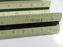 Vintage 12 Inch Triangular Drafting Scale Ruler Lot of 4 Staedtler Mars K&E Central 932 Prince Architectural Engineering