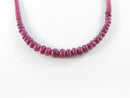 Pink graduated gemstone bead choker necklace