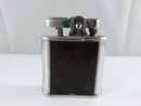 Ronson Whirlwind lighter with brown tortoise shell-style panel and blank monogram plaque