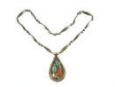 Tsethlikai Jo. Zuni Sterling Silver Coral Turquoise Bench Made Sterling Necklace — Necklaces & Pendants • Sterling Silver, Si