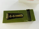 Green Lufthansa presentation box holding brass seal stamp and red sealing wax