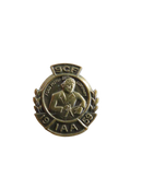 Reverse of Ford award pin with diamond maker hallmark and safety catch