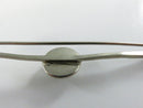 Vintage Equestrian Riding Crop Horse Head Reverse Carved Intaglio Glass Bar Pin Stock Brooch Silver Tone 3 1/4 Inch