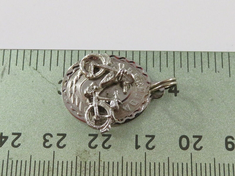 Vintage Sterling Silver Bermuda Moped Travel Charm Makers Mark A Inside a Diamon product image for Just Stuff I Sell, clear front view, neutral background, original listing photo, optimized descriptive alt text, centered composition variant 3