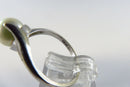 10K White Gold Cultured Pearl Modernist Bypass Ring Size 6.25 SA Mark