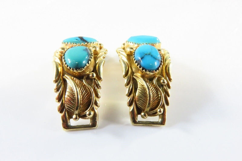 Navajo 14K Turquoise Watch Tips George & Nusie Henry Timex Quartz Watch product image for Just Stuff I Sell, clear front view, neutral background, original listing photo, optimized descriptive alt text, centered composition variant 2