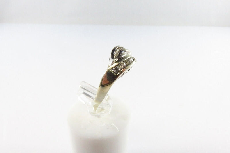 12 Channel Set Cubic Zirconia 14K White Gold Ring 2.8 Grams Size 4.25 MEDA product image for Just Stuff I Sell, clear front view, neutral background, original listing photo, optimized descriptive alt text, centered composition variant 2