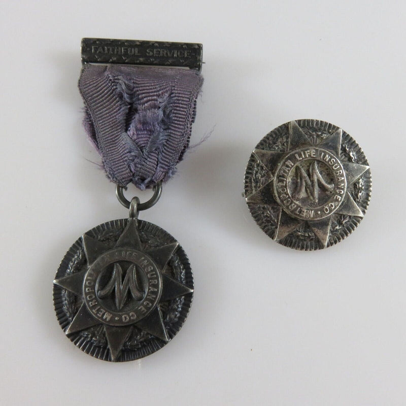 Tiffany & Co Sterling Metropolitan Life Insurance Faithful Service Medals product image for Just Stuff I Sell, clear front view, neutral background, original listing photo, optimized descriptive alt text, centered composition variant 2