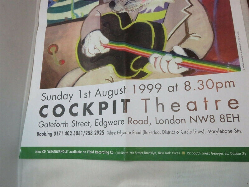 Rare Michael Hurley and Dave Reisch August 1 1999 Cockpit Theatre Poster product image for Just Stuff I Sell, clear front view, neutral background, original listing photo, optimized descriptive alt text, centered composition variant 3