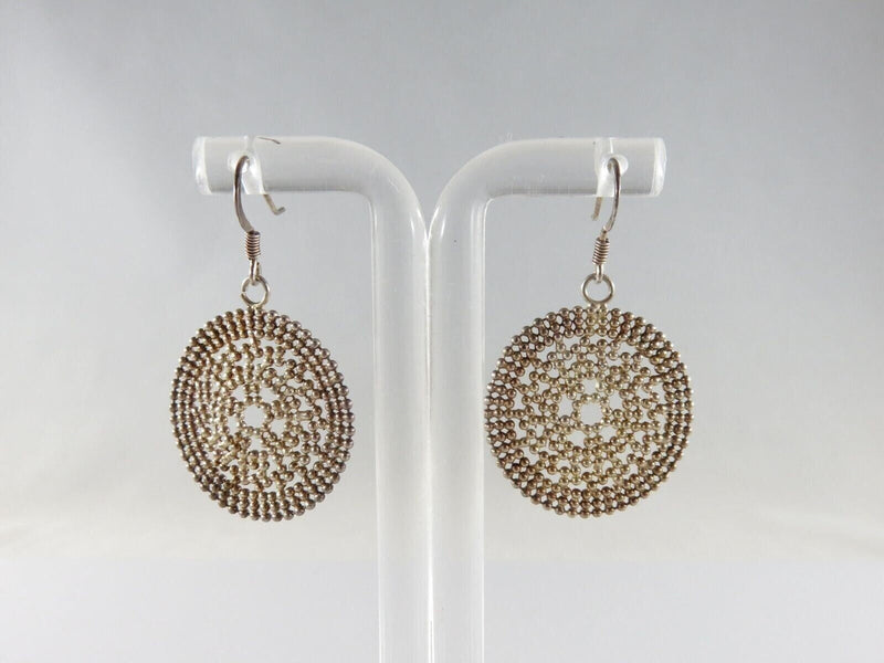 Designer Quality Sterling Silver Ball Necklace & Ball Mesh Pendant and Earring S product image for Just Stuff I Sell, clear front view, neutral background, original listing photo, optimized descriptive alt text, centered composition variant 7