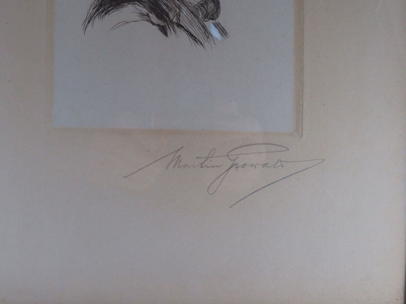 Old Man in Profile Lithograph in Watercolor by Martin Growald c1900 product image for Just Stuff I Sell, clear front view, neutral background, original listing photo, optimized descriptive alt text, centered composition variant 5