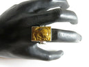 Carved Roman Soldiers In Profile 10K Gold Tigers Eye Diamond Ring Size 11.5 product image for Just Stuff I Sell, clear front view, neutral background, original listing photo, optimized descriptive alt text, centered composition variant 6