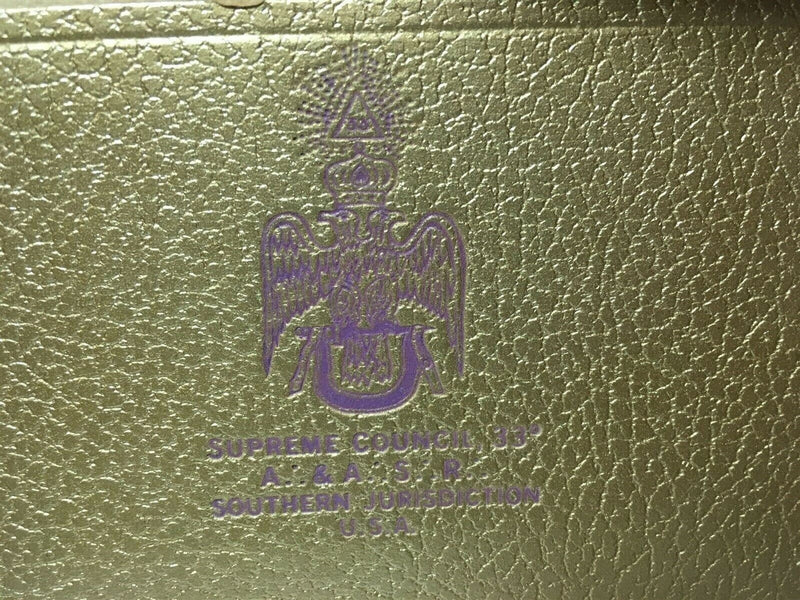 Supreme Council 33 Degree Southern Jurisdiction Leather Document Pouch product image for Just Stuff I Sell, clear front view, neutral background, original listing photo, optimized descriptive alt text, centered composition variant 3