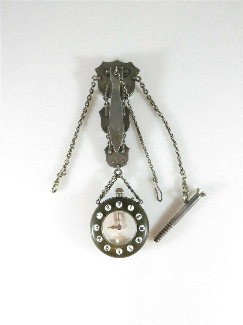 Rare Charles Oudin Palais Royal 52 Stem Wind Patented Half Hunter Pocket Watch product image for Just Stuff I Sell, clear front view, neutral background, original listing photo, optimized descriptive alt text, centered composition variant 3